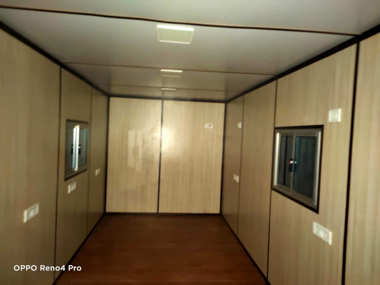 Container home in mountain setting